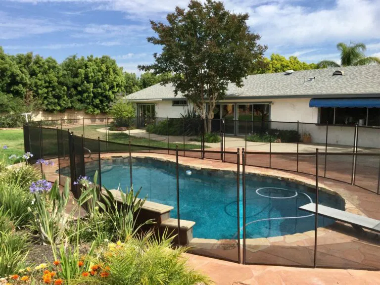 60″ brown pool fence